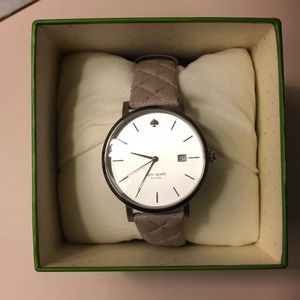 Kate Spade Tan Watch with Quilted Band